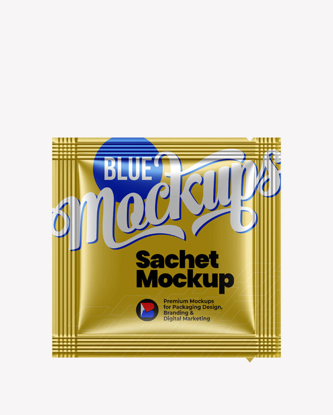 Sachet Mockup | Metallic