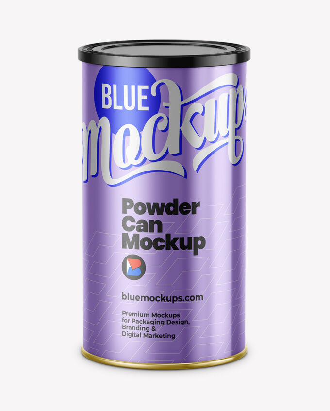 Powder Can Mockup | Metallic