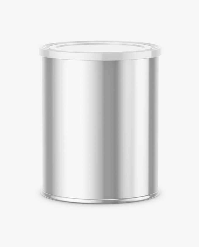 Powder Can Mockup | Metallic