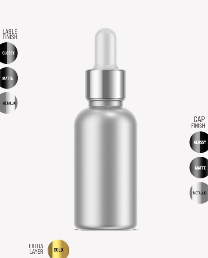 Dropper Bottle Mockup | Metallic