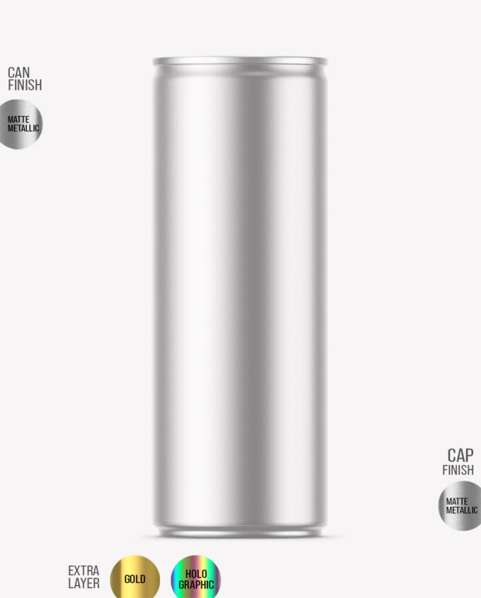 Aluminium Can Mockup | Matte Metallic