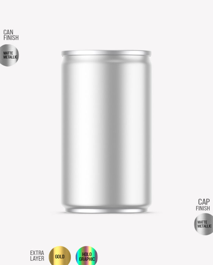 Aluminium Can Mockup | Matte Metallic