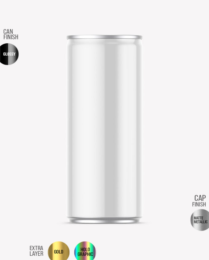 Aluminium Can Mockup | Glossy