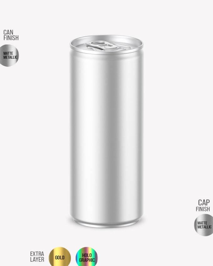 Aluminium Can Mockup | Matte Metallic