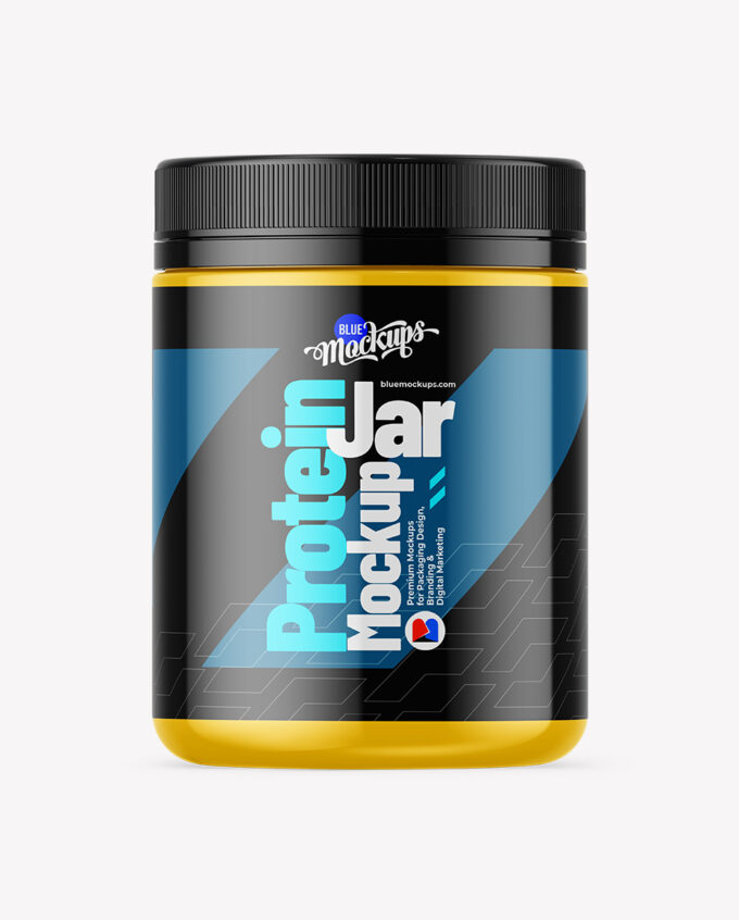 Protein Jar Mockup | Glossy