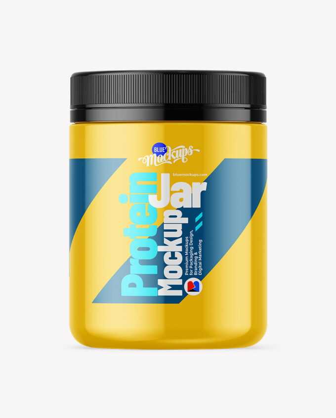 Protein Jar Mockup | Glossy