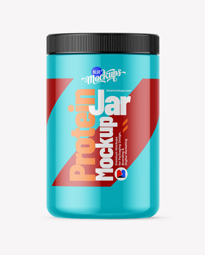 Protein Jar Mockup | Glossy