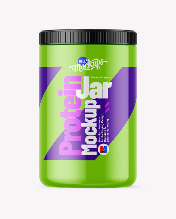 Protein Jar Mockup | Glossy