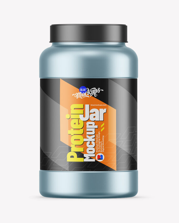 Protein Jar Mockup | Metallic