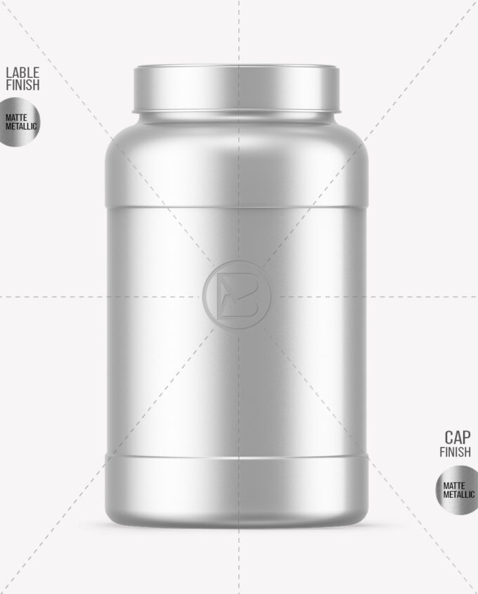 Protein Jar Mockup | Metallic