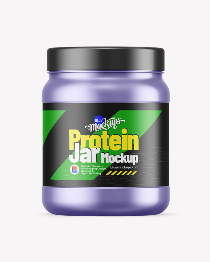 Protein Jar Mockup | Metallic