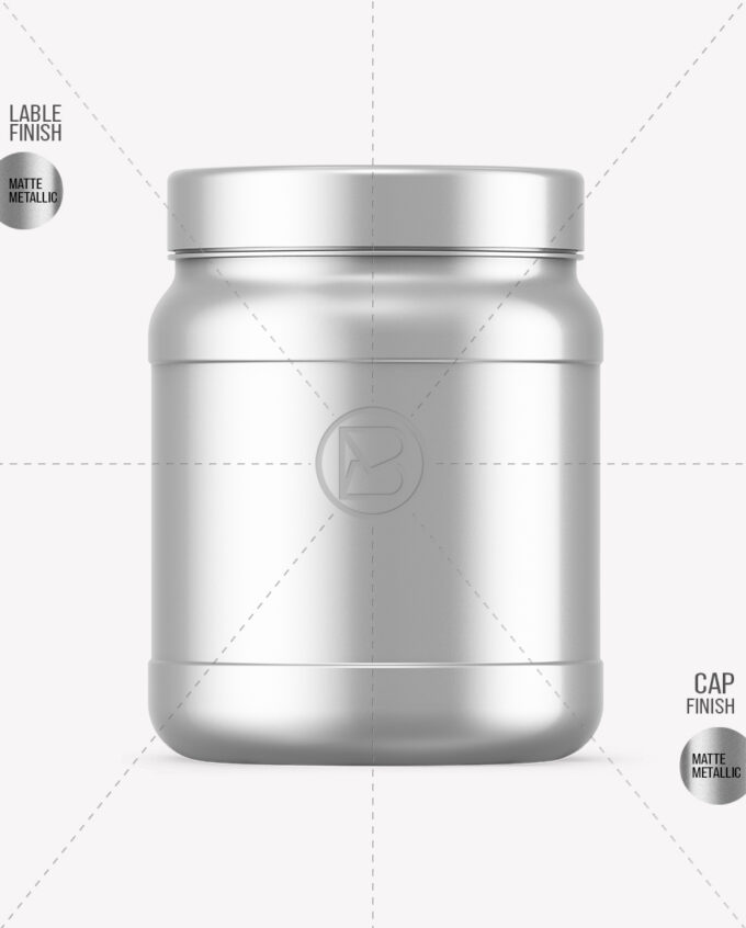 Protein Jar Mockup | Metallic