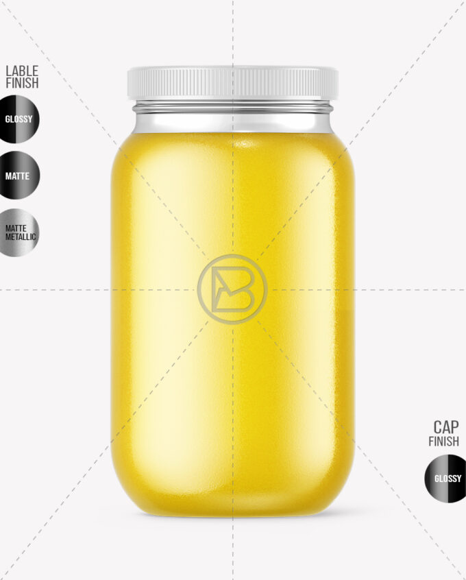 Ghee Glass Jar Mockup