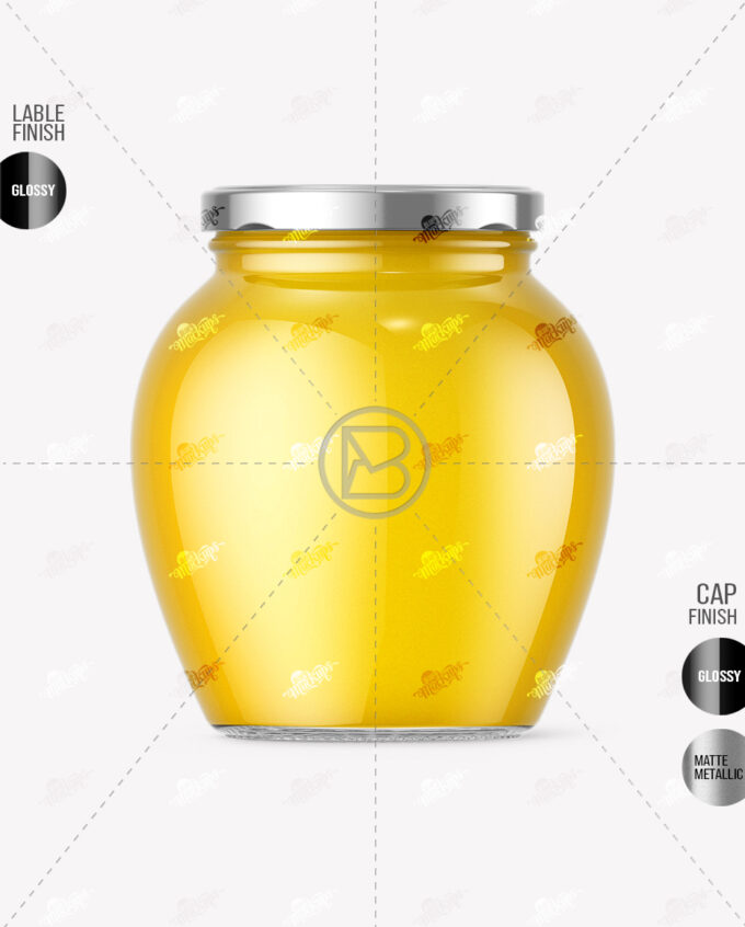 Ghee Glass Jar Mockup