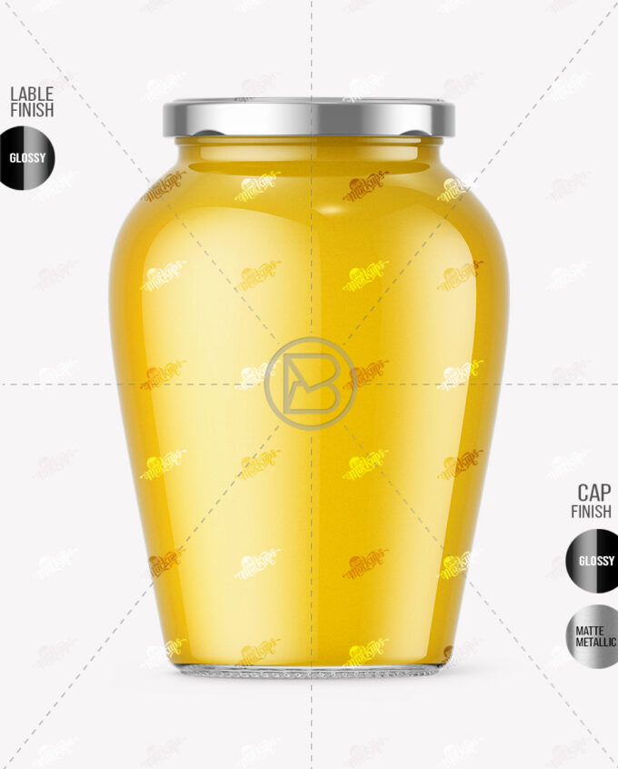 Ghee Glass Jar Mockup