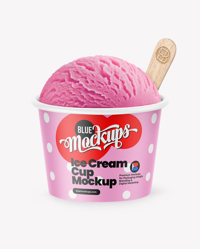 Ice Cream Cup Mockup