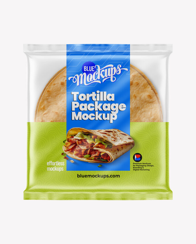 Tortilla Packaging Mockup | Glossy