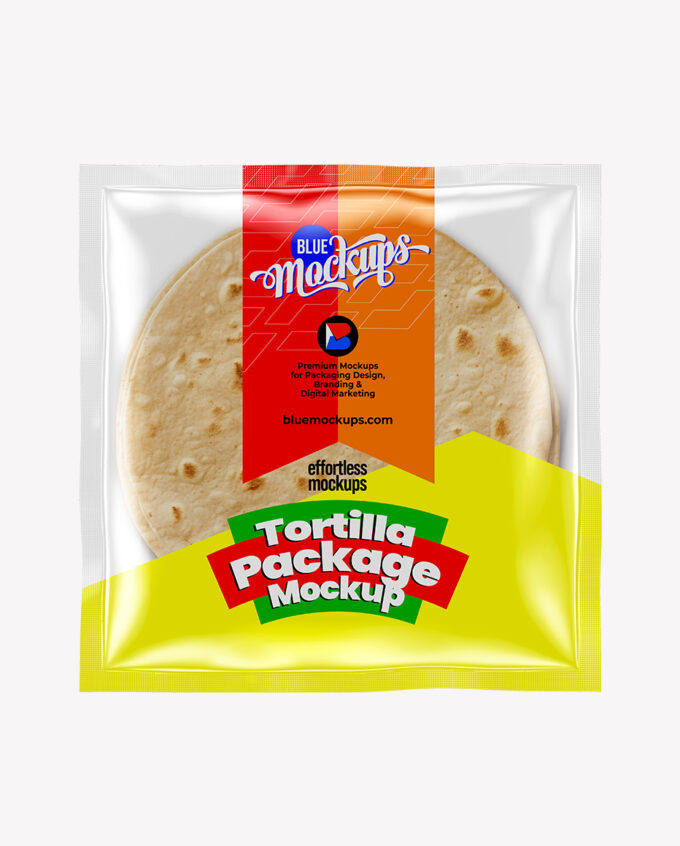 Tortilla Packaging Mockup | Glossy