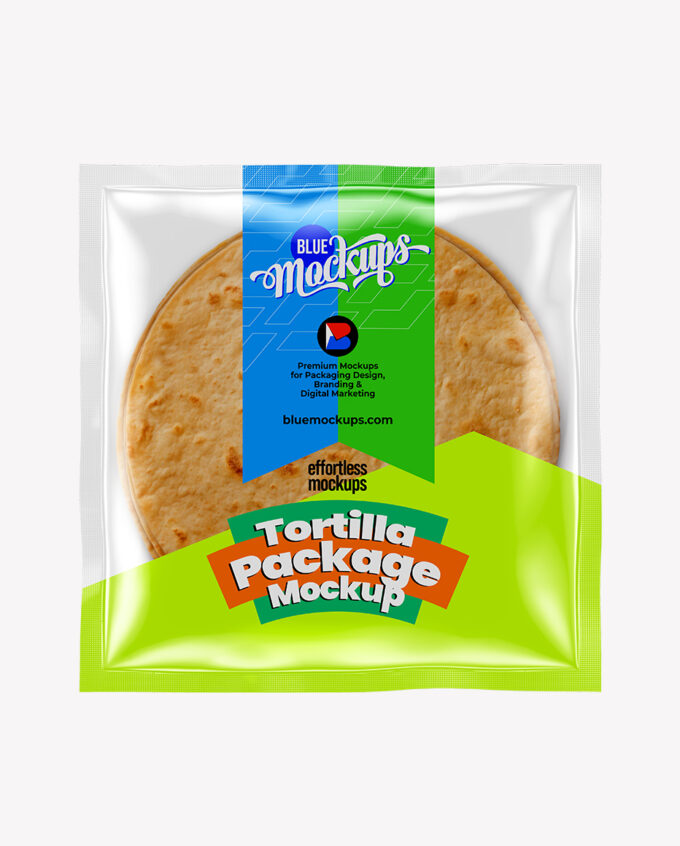 Tortilla Packaging Mockup | Glossy