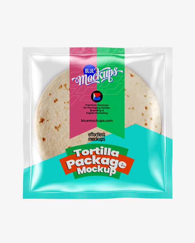 Tortilla Packaging Mockup | Glossy