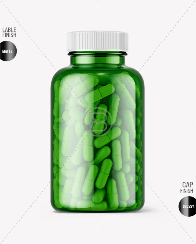 Capsules Jar Mockups | Green - Image 2