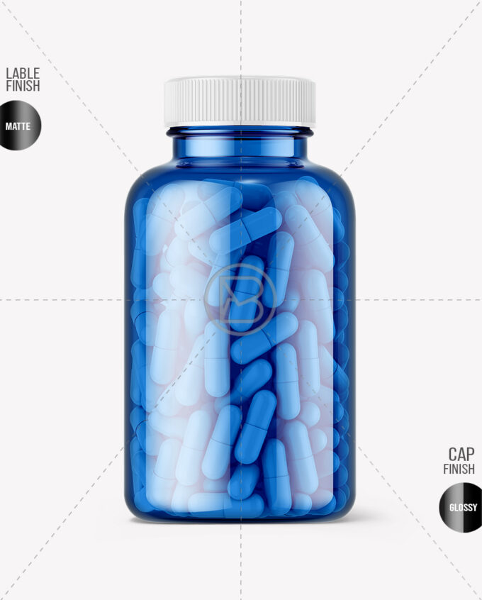 Capsules Jar Mockups | Blue - Image 2