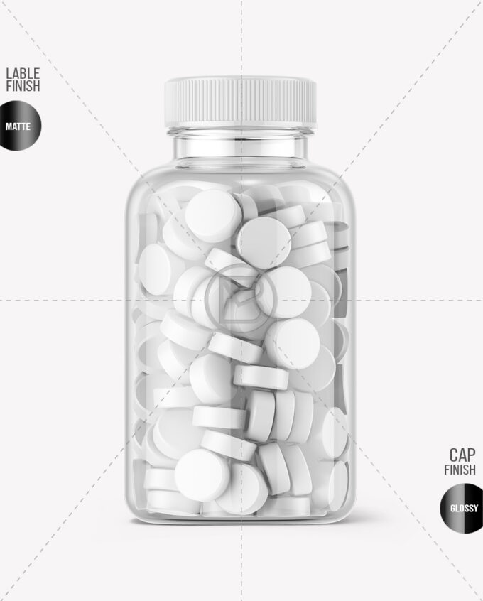 Tablets Jar Mockups | Clear - Image 2