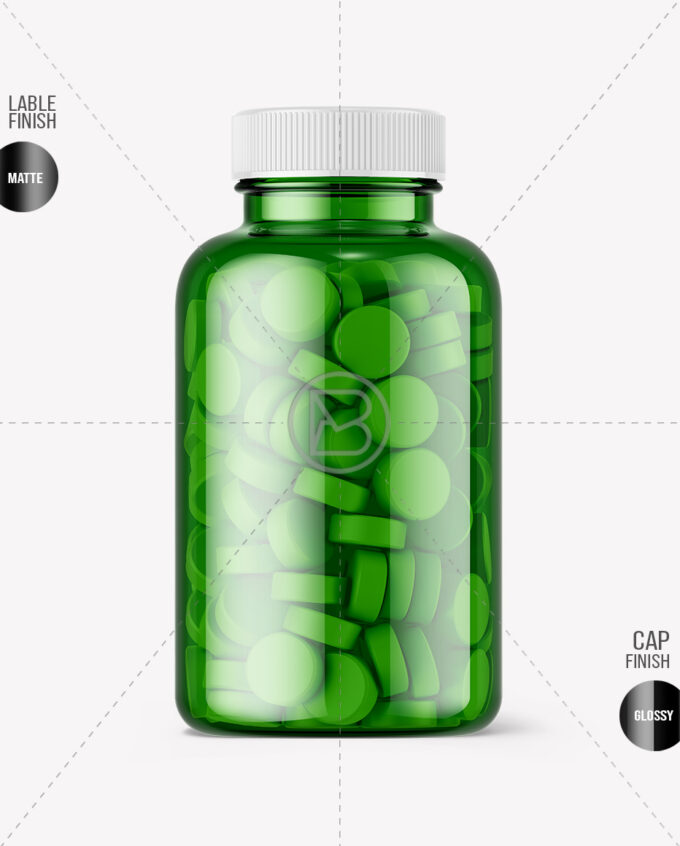 Tablets Jar Mockups | Green - Image 2