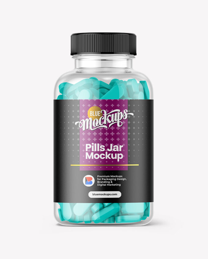 Pills Jar Mockups | Clear