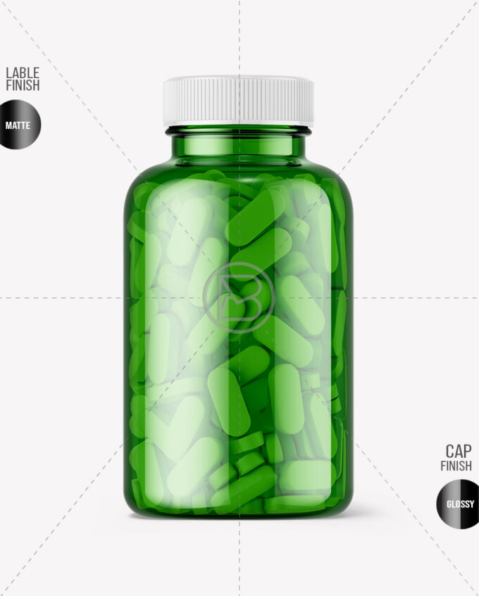 Pills Jar Mockups | Green - Image 2