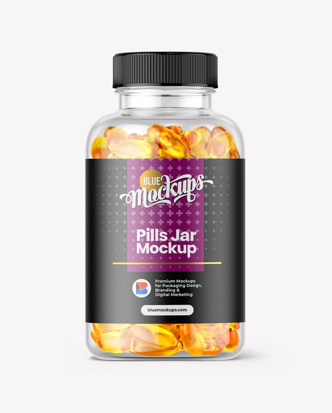 Fish Oil Capsules Mockups | Clear