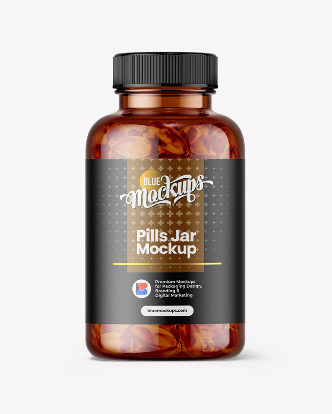 Fish Oil Capsules Mockups | Amber