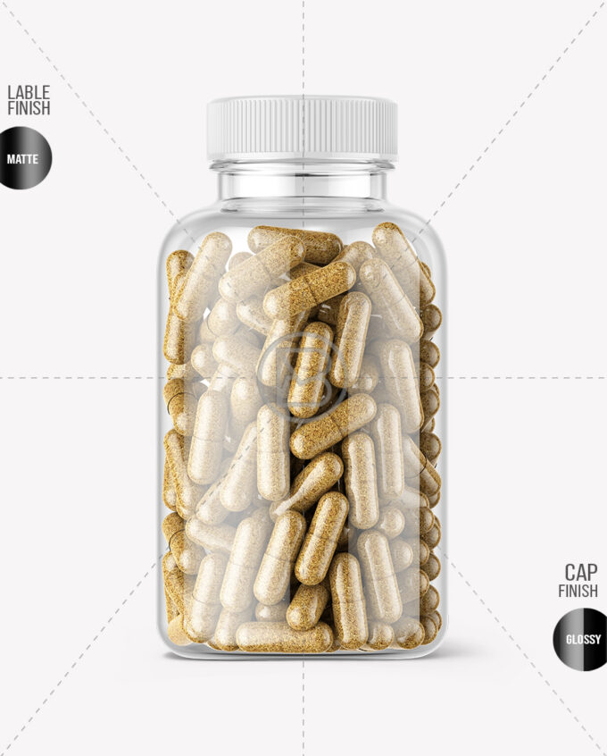 Herbal Capsules Jar Mockups | Clear - Image 2