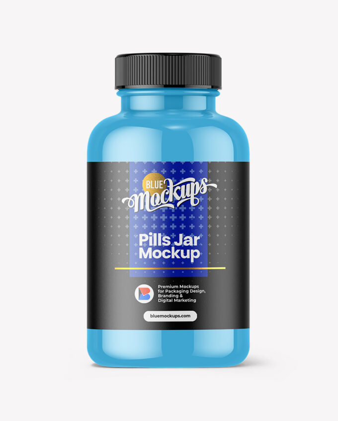 Pills Jar Mockups | glossy